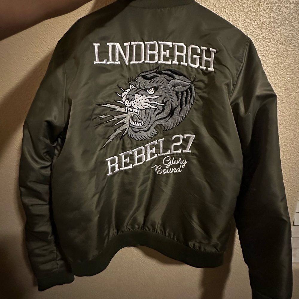 Olive Bomber Jacket - image 1